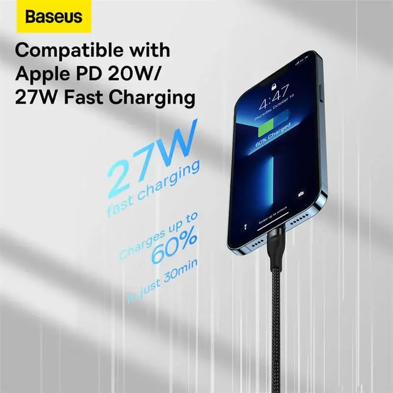 Baseus Flash Series II 3-in-1 Fast Charging Cable (Type-C to Micro+Lightning+Type-C, 100W, 1.5m)