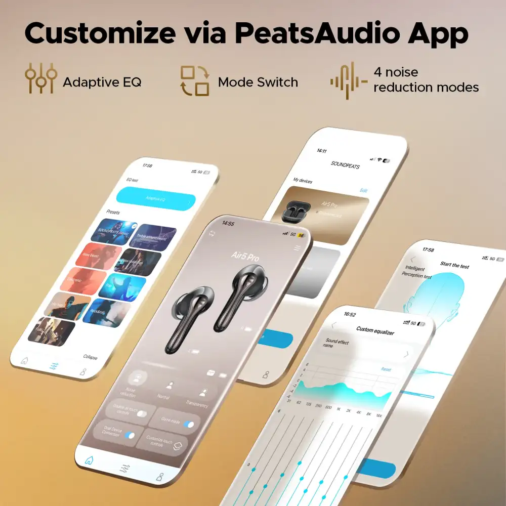 SOUNDPEATS Air5 Pro Adaptive ANC Hi-Res True Wireless Earbuds