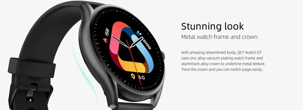 QCY GT Smartwatch with Retina AMOLED HD Display