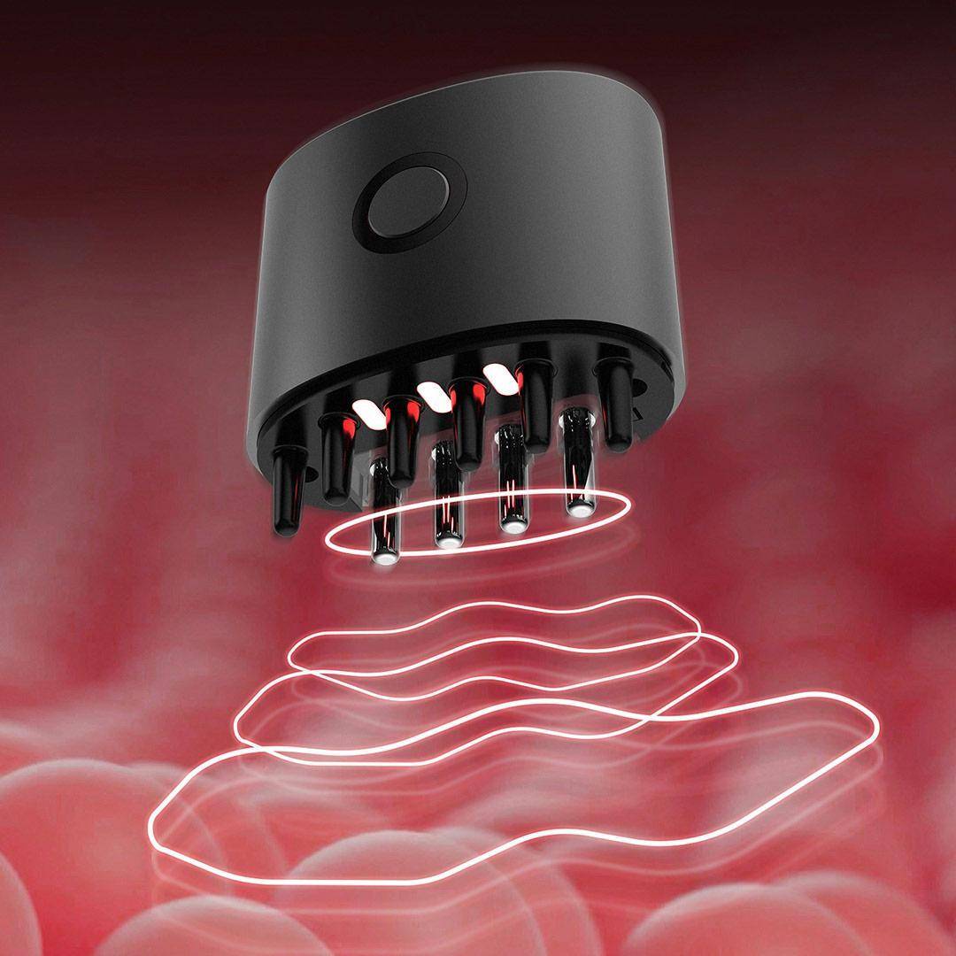 DOCO LAB Scalp Massage Liquid Guide Comb Red & Blue Light Therapy Hair Care Comb