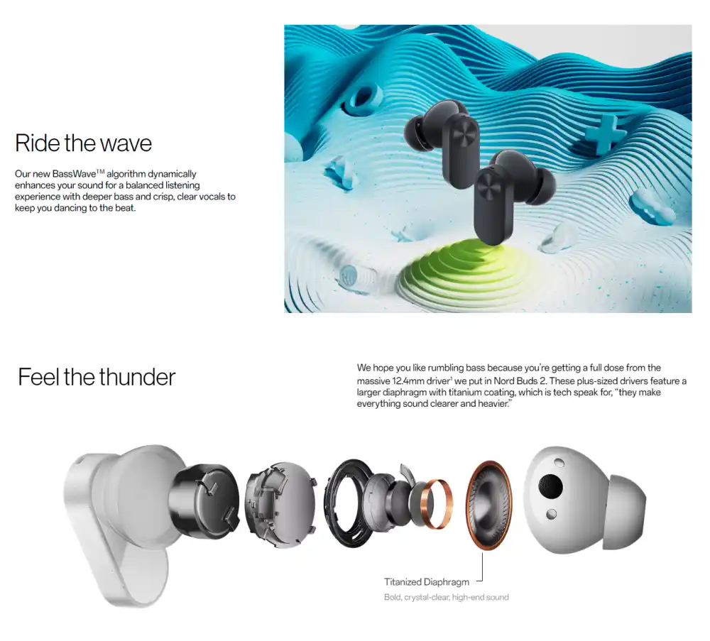 OnePlus Nord Buds 2 ANC True Wireless In-Ear Earbuds
