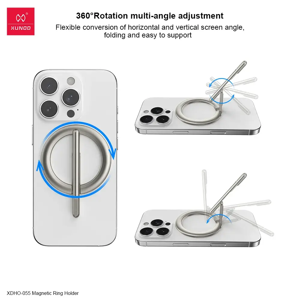 XUNDD XDHO-055 Magnetic Ring Holder Aluminum Alloy Kickstand