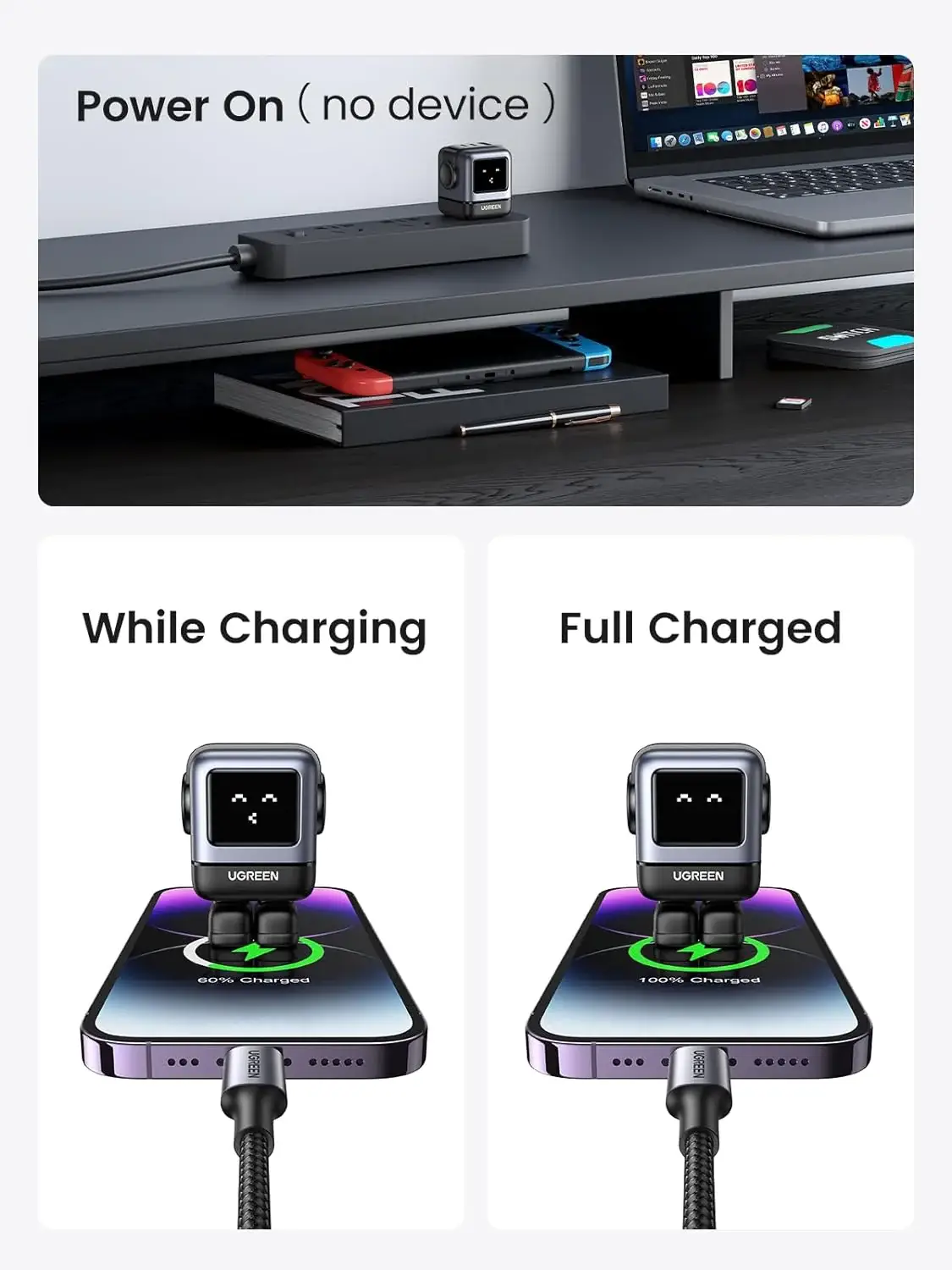 UGREEN Nexode RG CD361 65W 3-Port GaN Fast Charger EU Plug