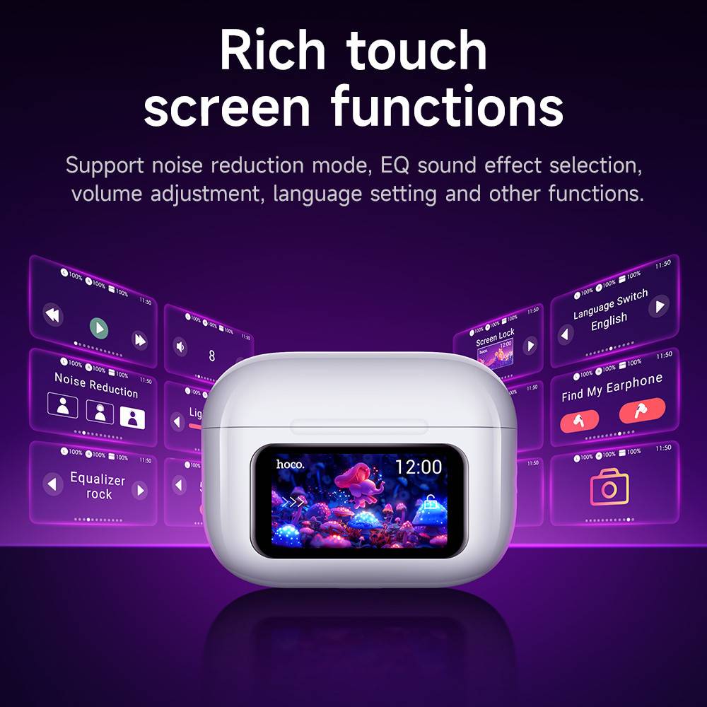 Hoco EW72 ANC True Wireless Earphones Touch Control Bluetooth Earbuds