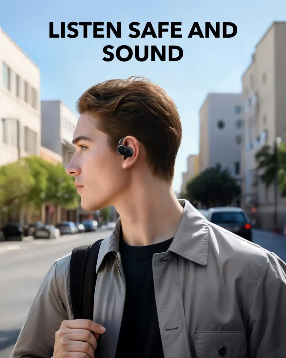 Anker Soundcore V20i Open-Ear Wireless Headphones with Adjustable Ear Hooks