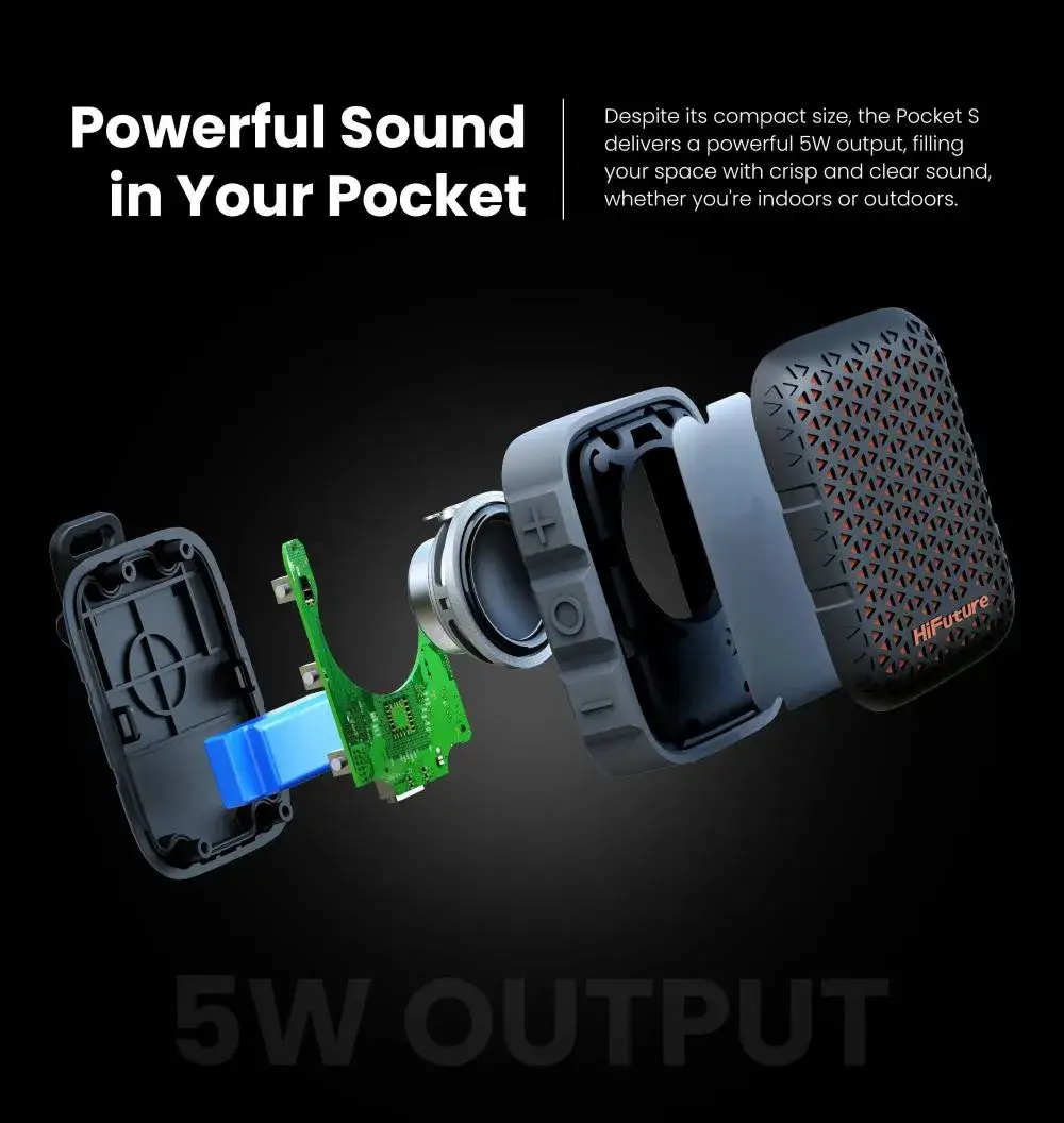 HiFuture Pocket-S Compact Portable Wireless Speaker