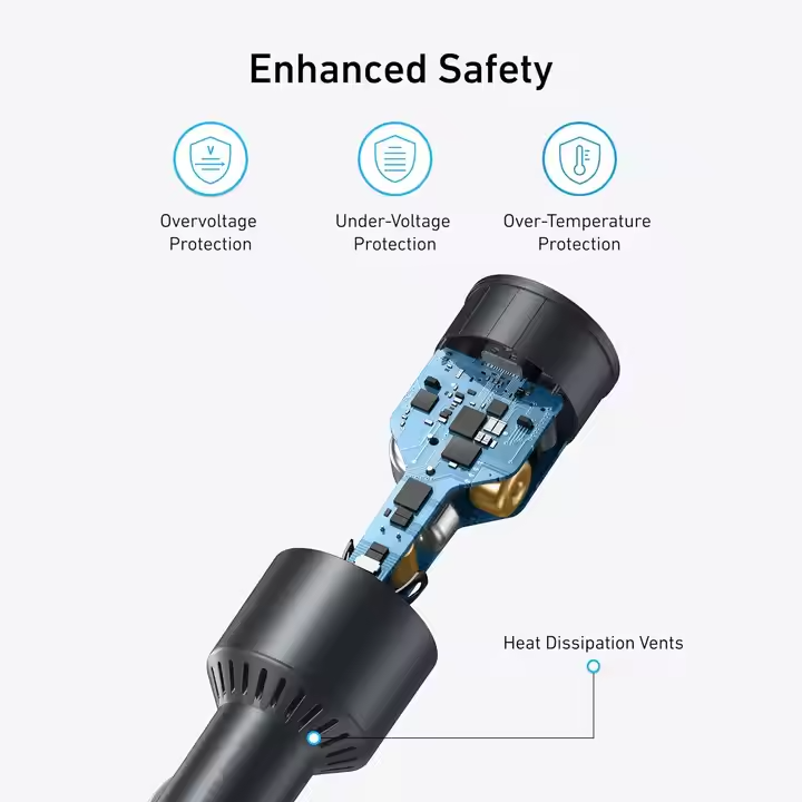 Anker Nano A2737 167.5W Ultra-Fast Car Charger with Dual USB-C & USB-A Ports