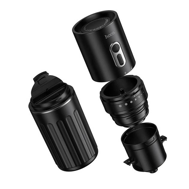 HOCO HX80 Portable Coffee Maker with Adjustable Grinder and Integrated Coffee Container