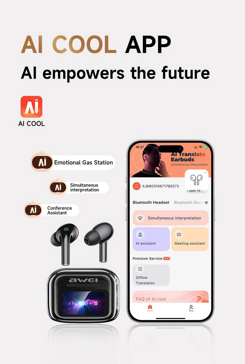 Awei TP29 ANC Ai Smart Translation Earbuds