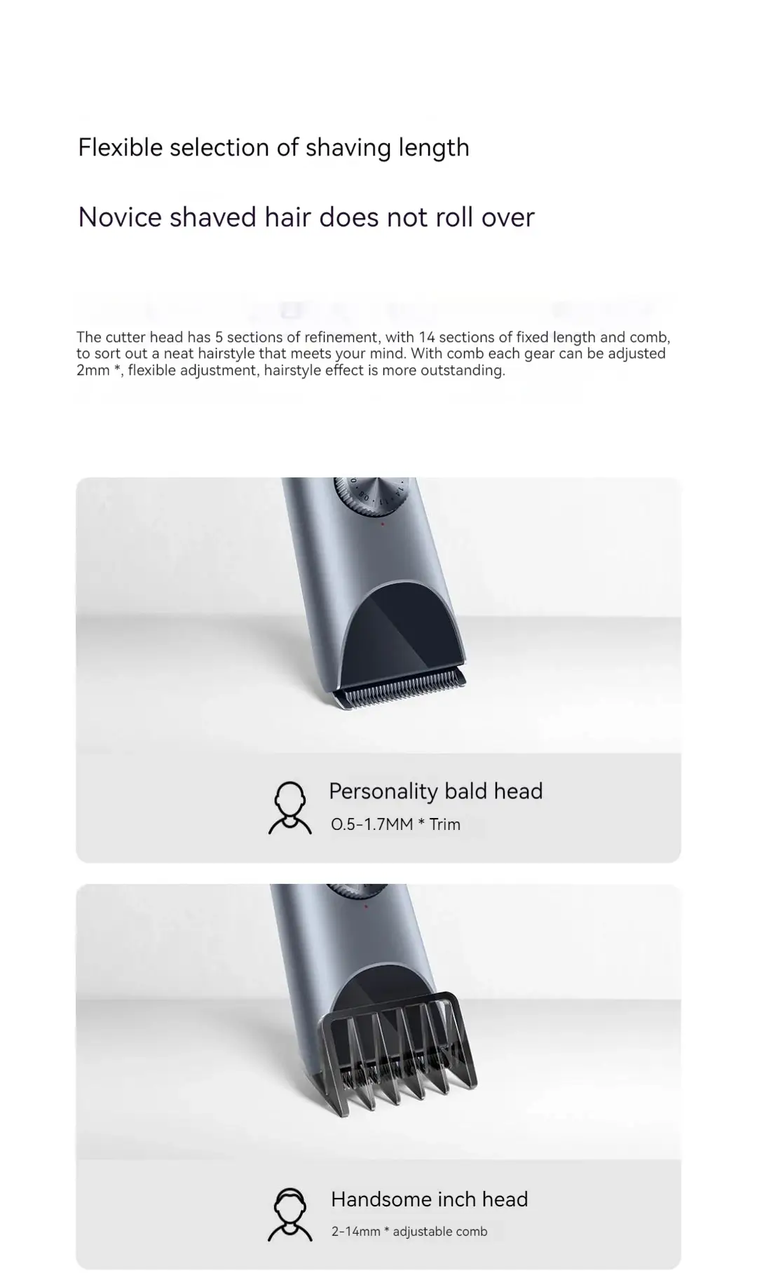  Xiaomi MIJIA Hair Clipper 2 with Enhanced Obsidian Blade Technology