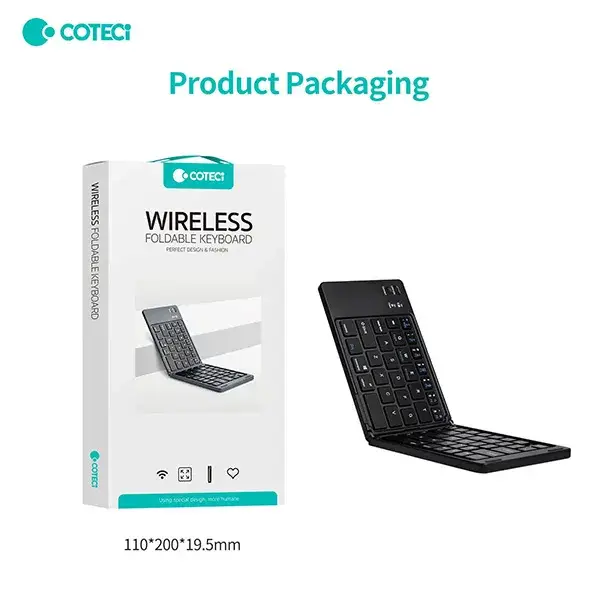 COTECi 64017 Foldable Wireless Bluetooth Keyboard 