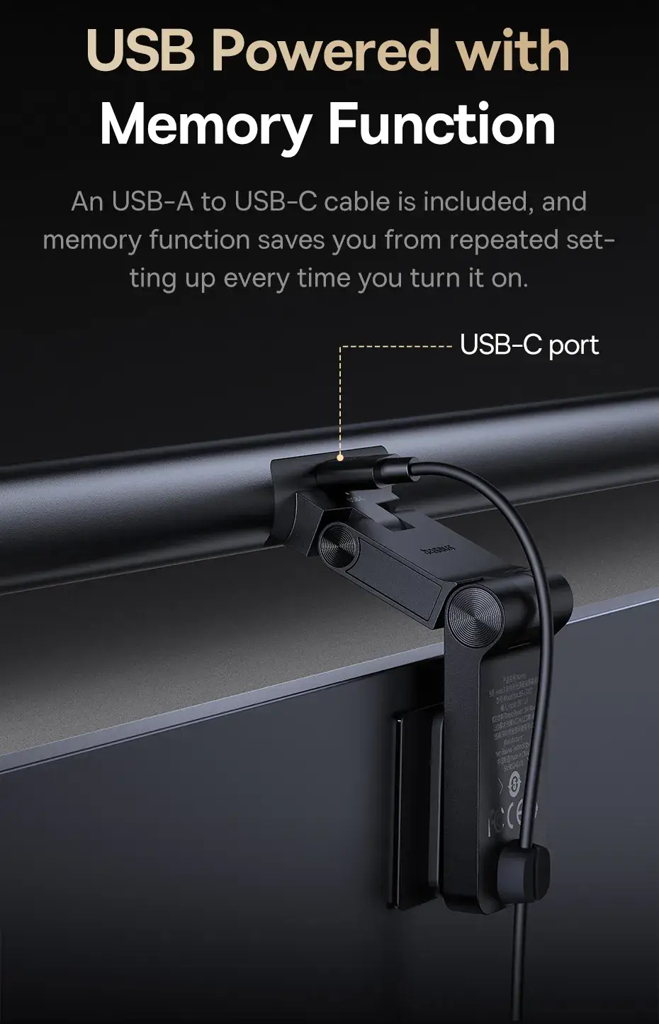 Baseus I-Wok 3 Series Magnetic Screen Hanging Light Bar with Asymmetric Light Source