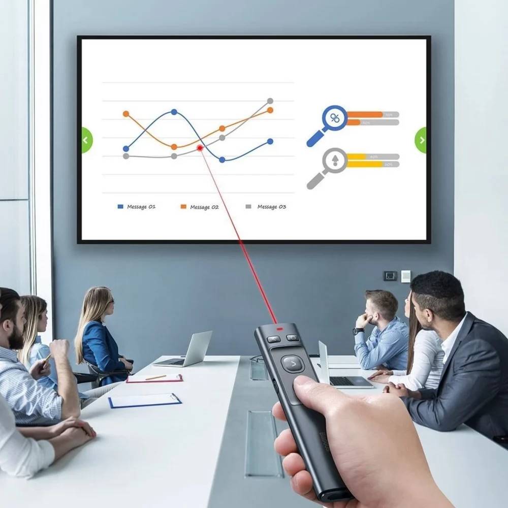 Baseus ACFYB-0G Orange Dot Wireless Presenter Red Laser Pointer