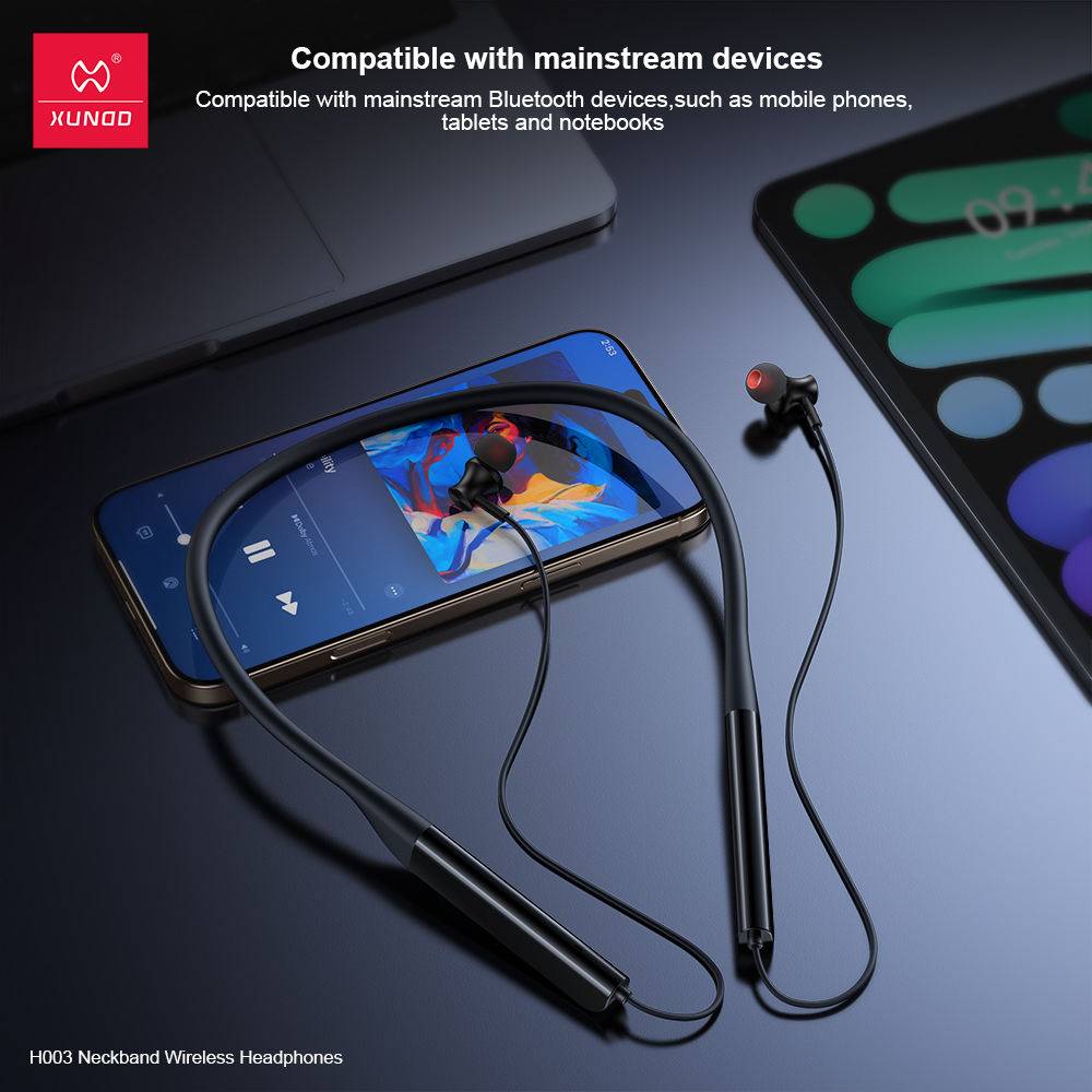 XUNDD H003 Neckband Bluetooth 5.3 Earphones with ENC Noise Reduction