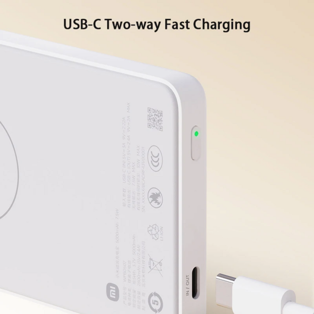 Xiaomi WPB0507 5000mAh Magnetic 7.5W Wireless Power Bank