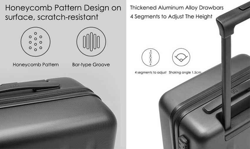 Xiaomi 90 Points 20-Inch Metal Spinner Wheel Carry-On Luggage Suitcase