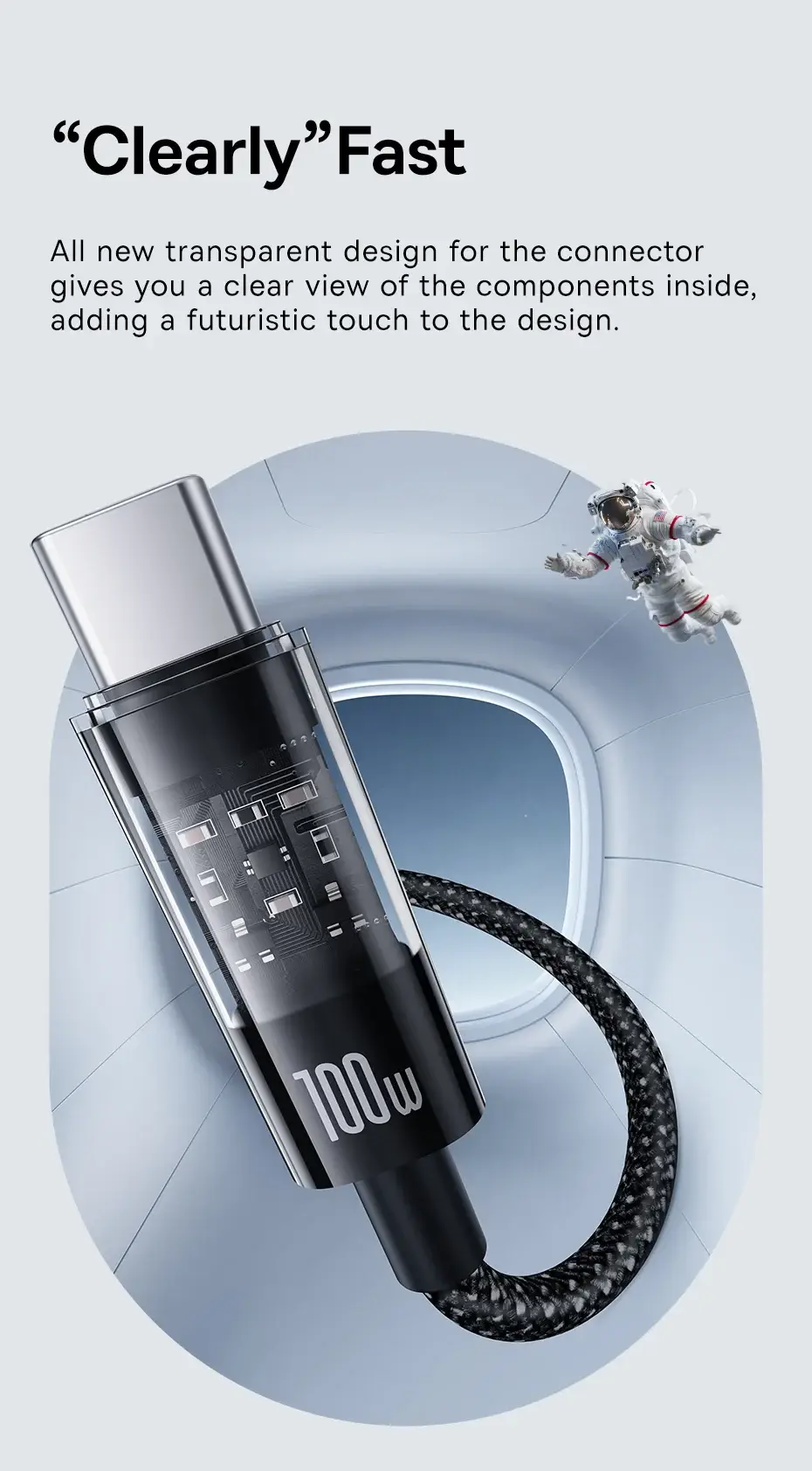 Baseus CB000092 Gem Series 100W Type-C to Type-C Fast Charging Cable