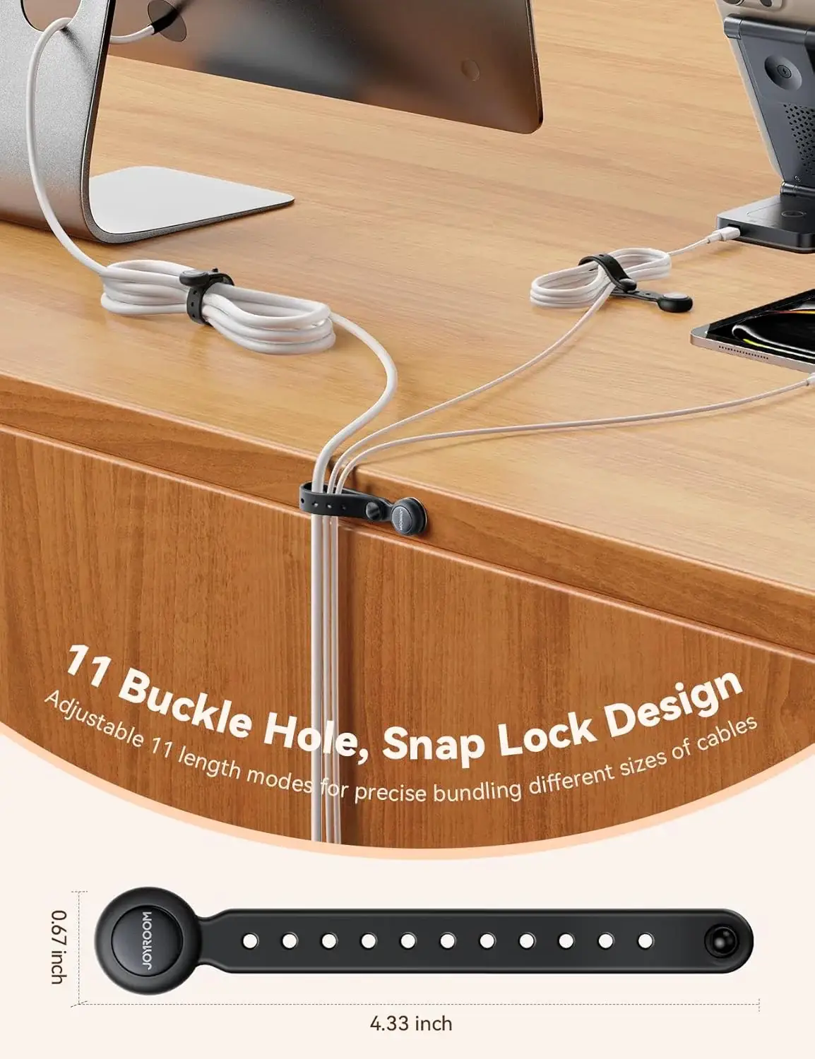 Joyroom JR-ZS422 Magnetic Silicone Cable Organizer Strap