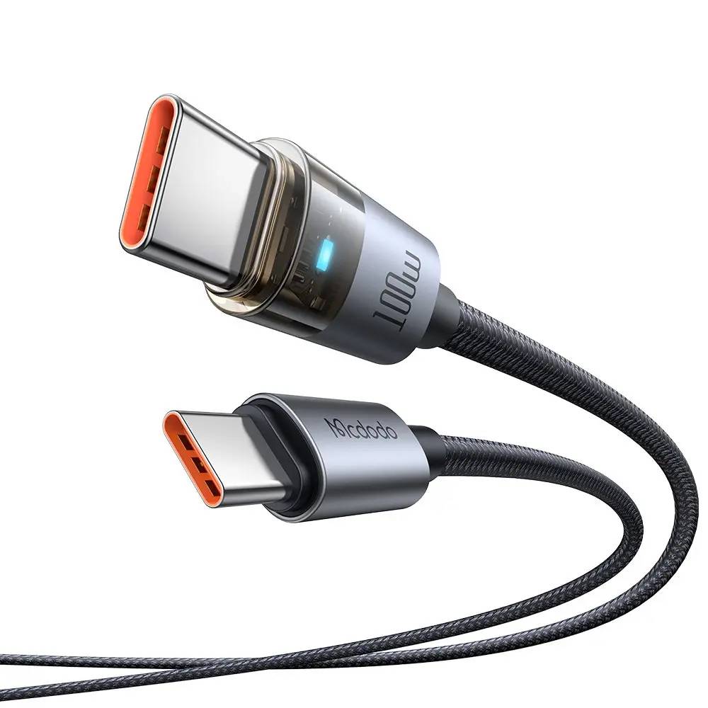 Mcdodo CA-5580 Type-C to Type-C 100W Transparent Fast Charging Cable 1.2m