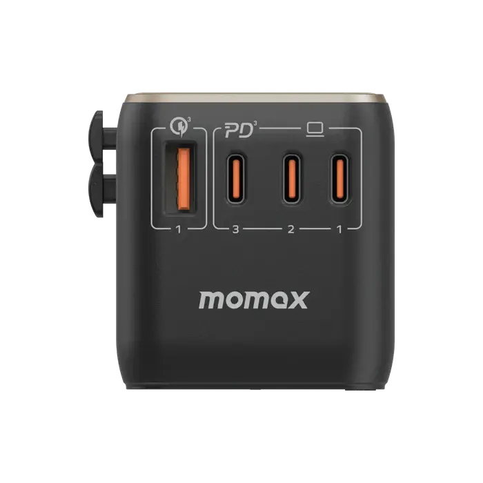 Momax 1-World Universal 4-Port Travel GaN Charger 120W + USB-C Cable