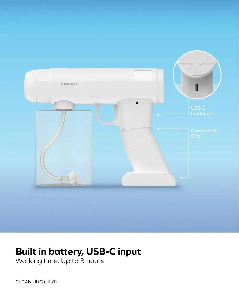 Momax HL8 Clean-Jug Disinfectant Mist Spray