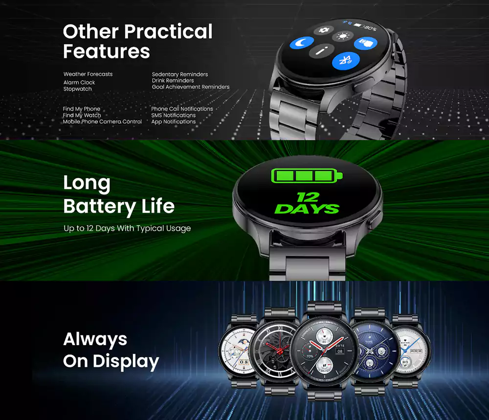 Amazfit Pop 3R Smartwatch 1.43″ AMOLED Display with Bluetooth Calling