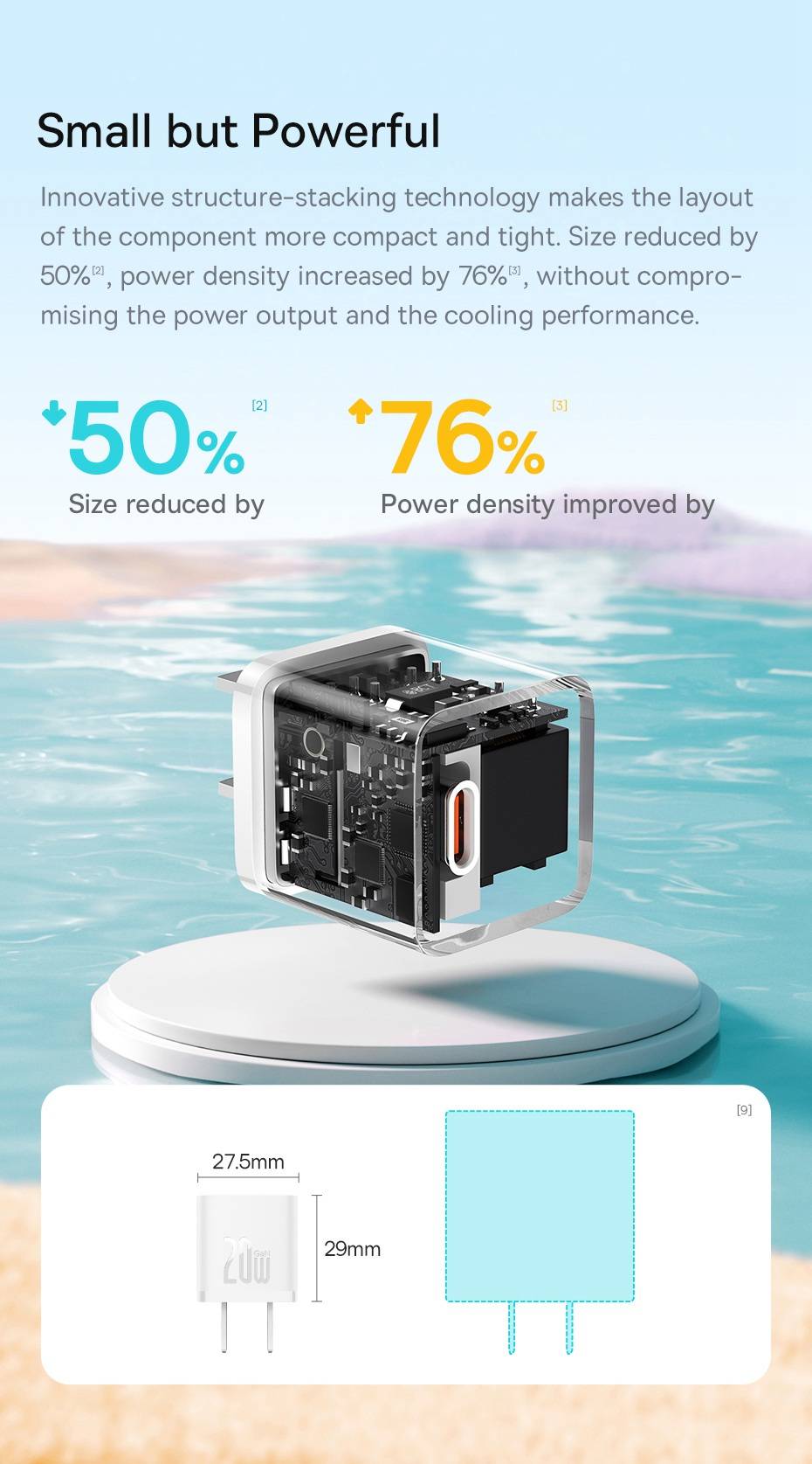 Baseus GaN5 20W USB-C Fast Charger Adapter CN Plug