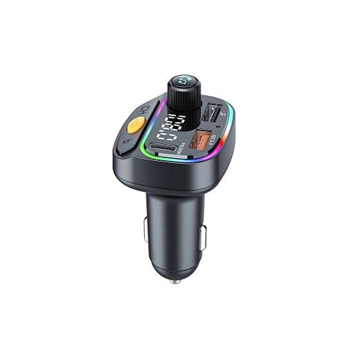 WIWU Wi-QC031 MP3 38W Car Charger with FM Transmitter and 3 Ports 1 USB-C & 2 USB-A