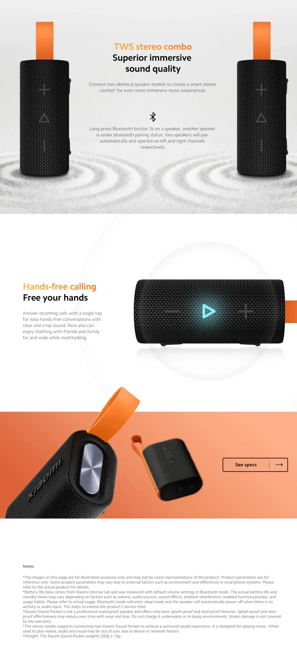 Xiaomi Sound Pocket 5W Portable Bluetooth Speaker with IP67 Waterproof Rating