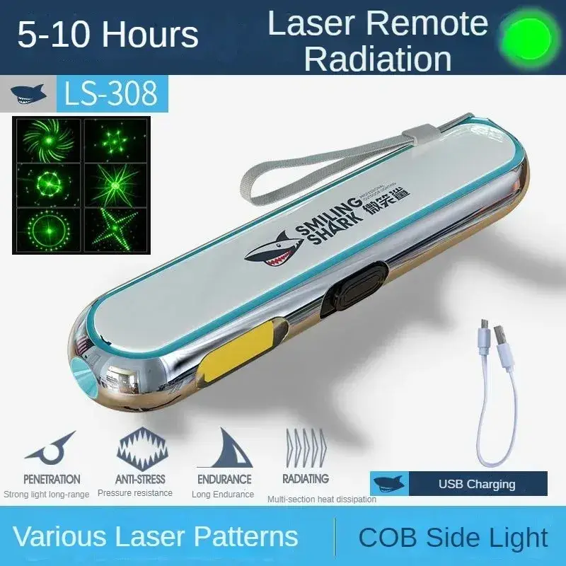 Smiling Shark LS-308 Multifunctional Outdoor LED Flashlight High-Power Lighting Tool