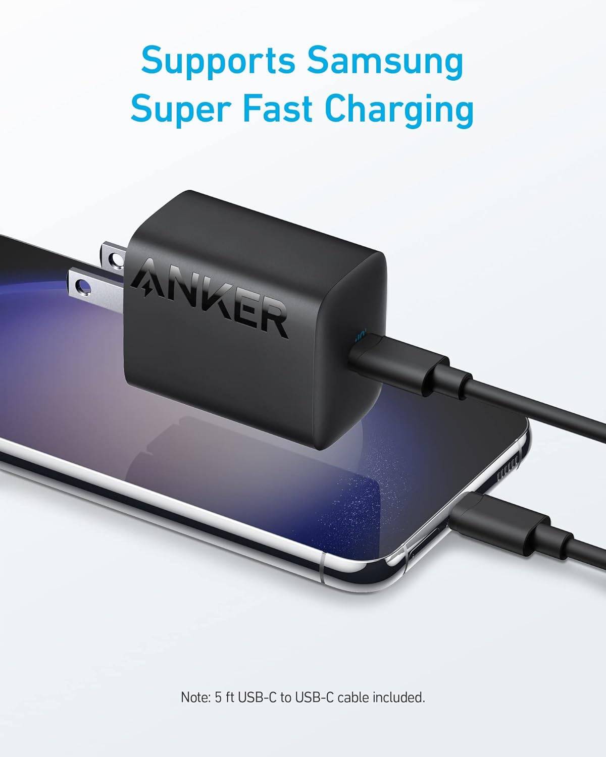 Anker 312 30W Fast Charger with Type-C to Type-C Cable