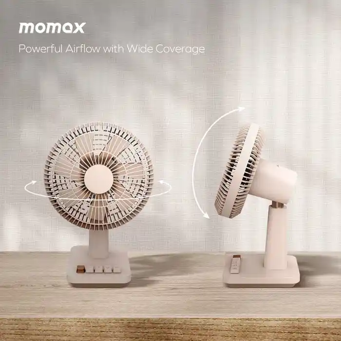 Momax 1°Pod Ultra-Quiet Mini Desktop Wireless Fan