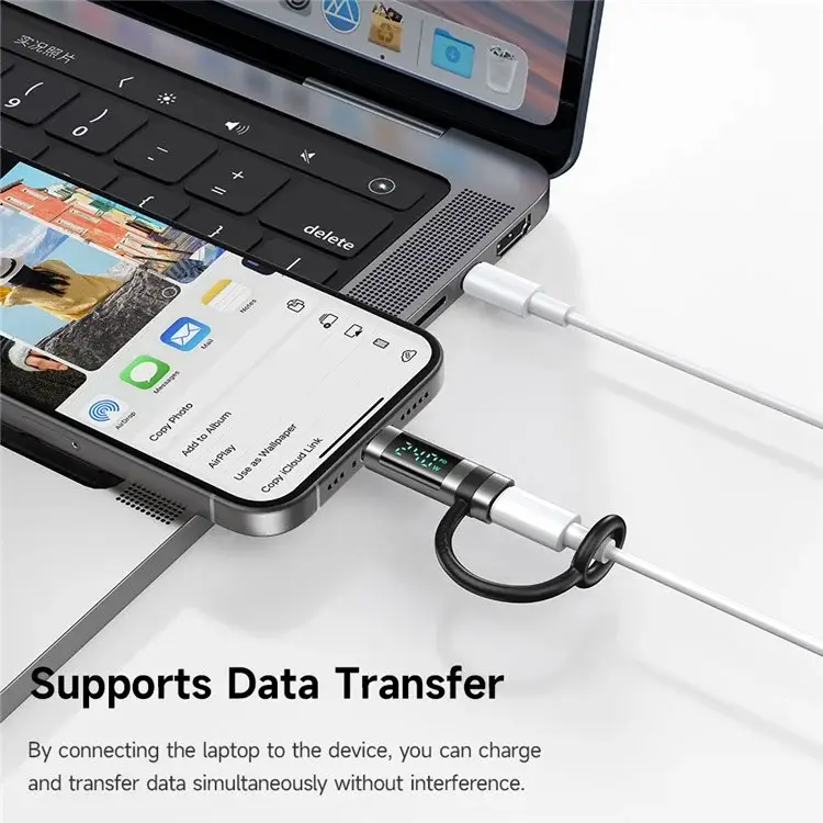McDodo OT-2620 MDD USB-C to USB-C Adapter 240W PD Fast Charging Mini Converter with Digital Power Display
