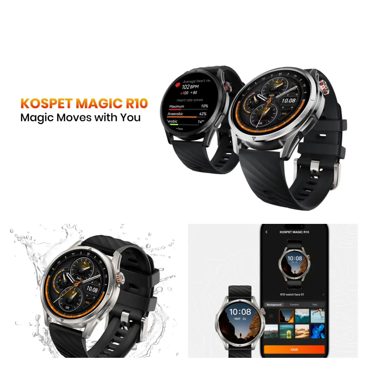 KOSPET Magic R10 AMOLED Bluetooth Calling Smartwatch