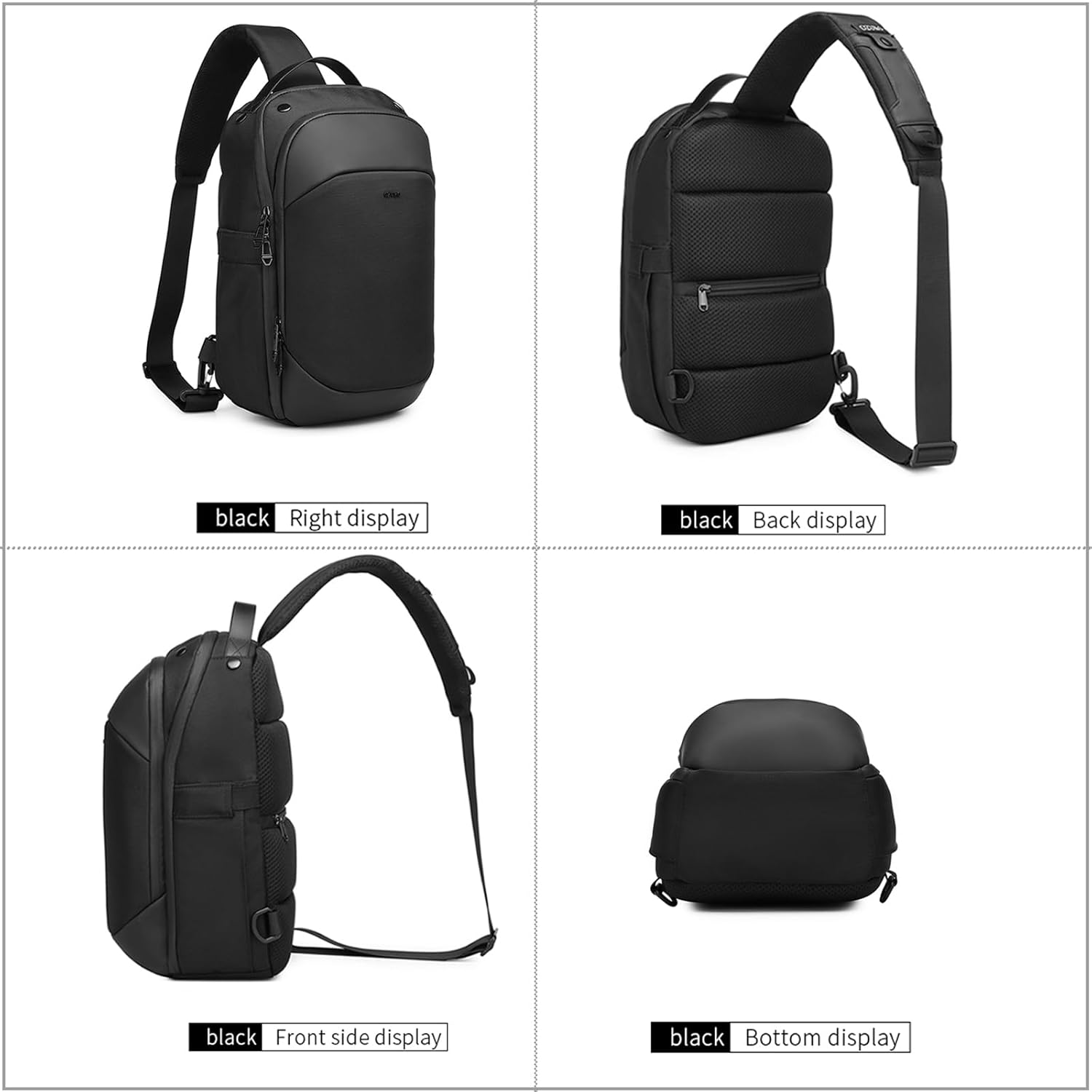 Ozuko 9731 Men's Waterproof Minimalist Sling Bag Crossbody Chest Bag