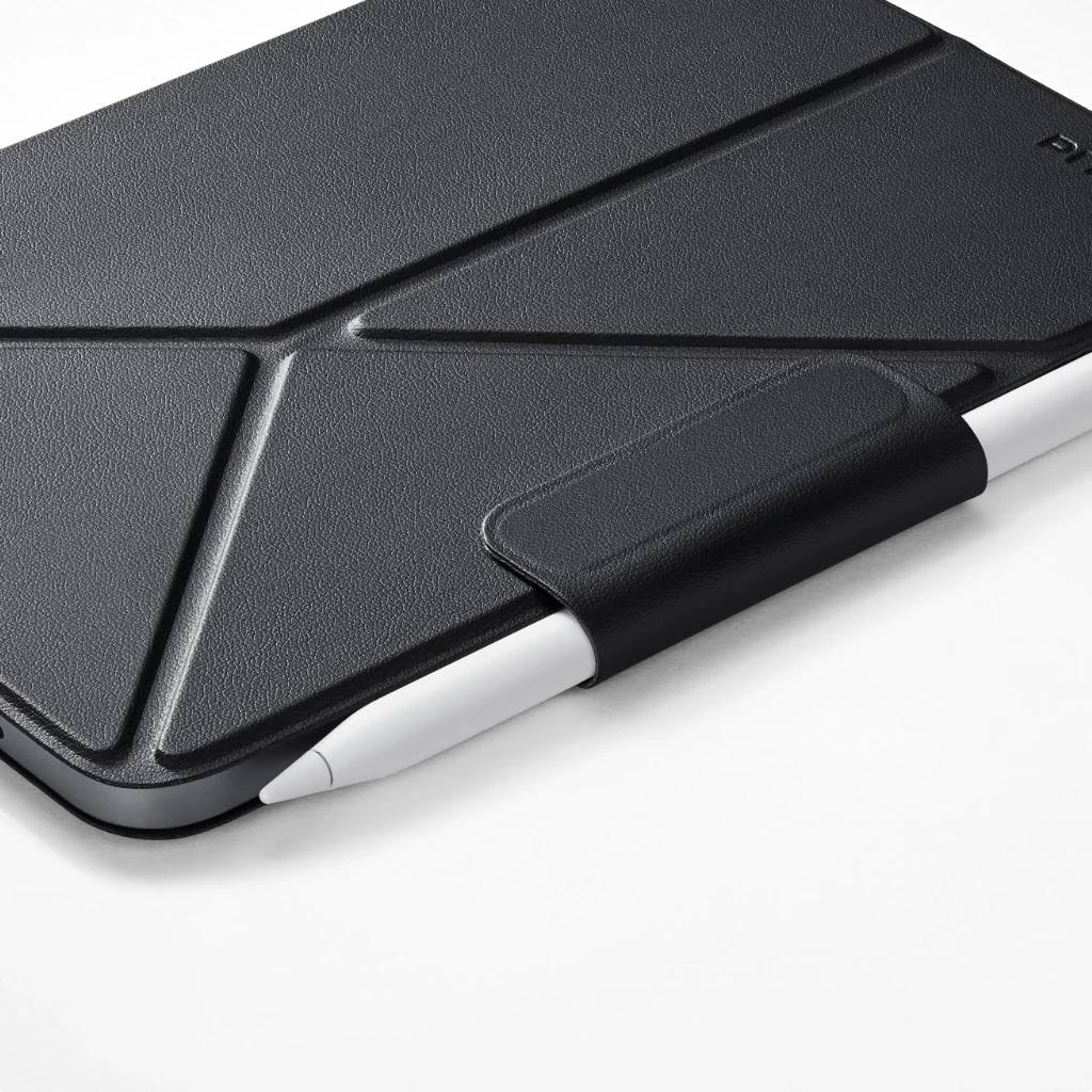 PITAKA MagEZ Folio 2 for iPad Mini 6/7 Magnetic Protective Cover with Dual-View Stand (Black/Grey)