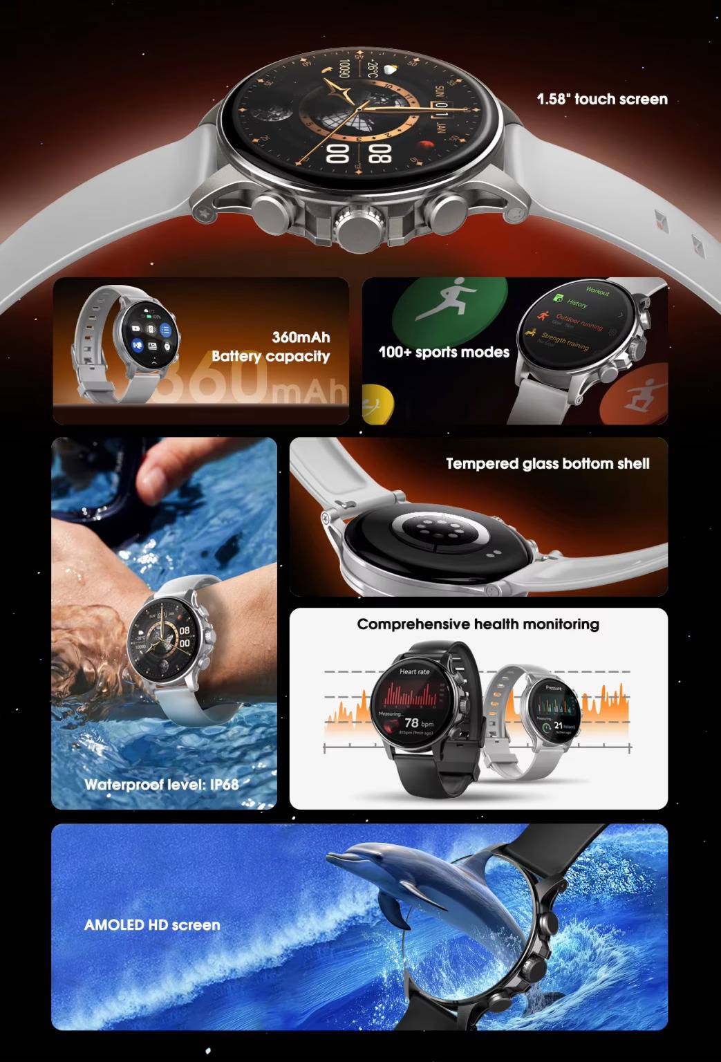 LDNIO SW01 AMOLED Smart Watch