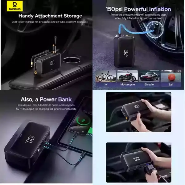 Baseus BS-CH013 Super Energy Series 4-in-1 Car Jump Starter 600A Portable Power Bank