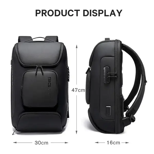 BANGE 7216 Plus 35L Anti-Theft Travel Backpack with USB Charging Port & Lock