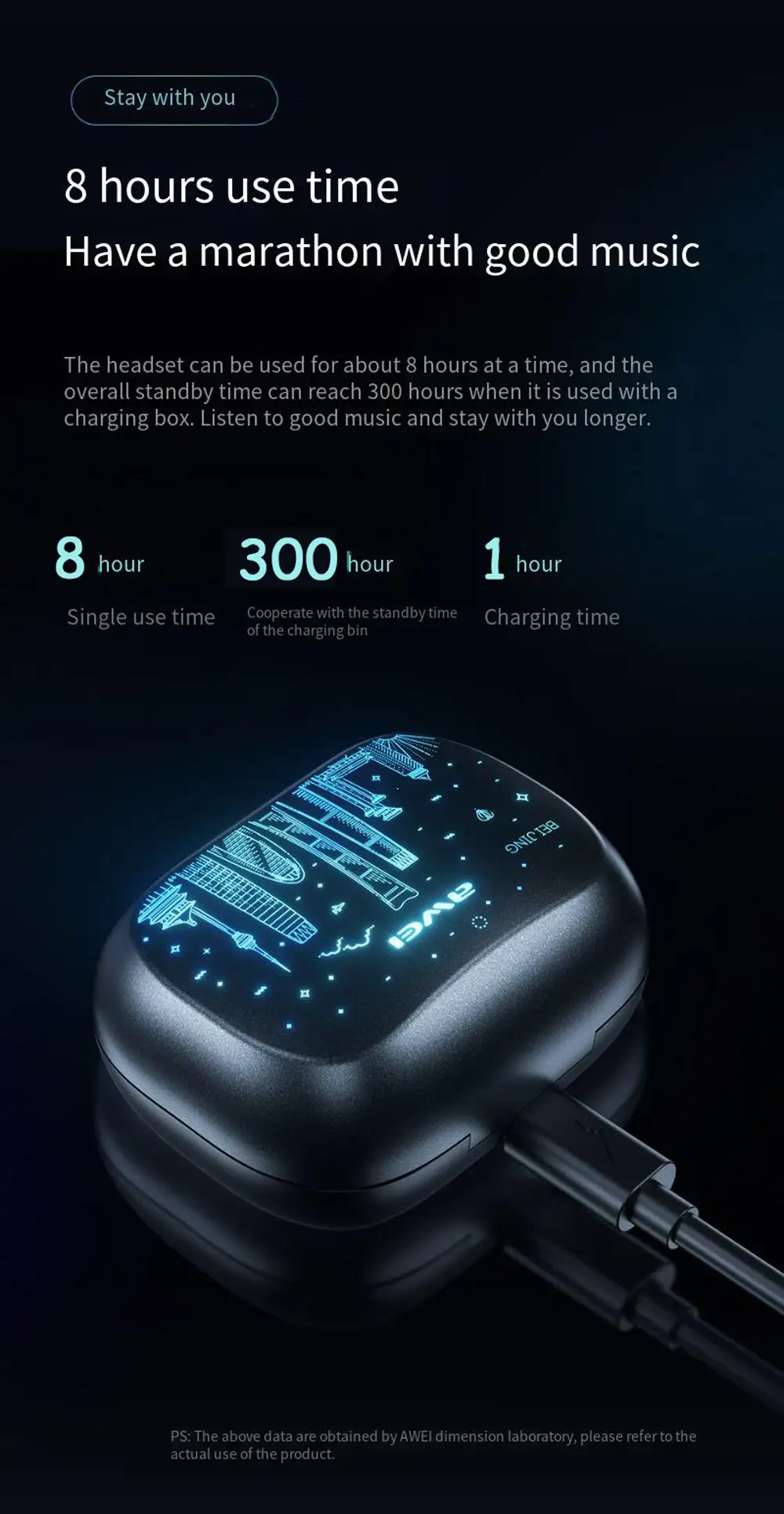 Awei T53 ANC True Wireless Earbuds