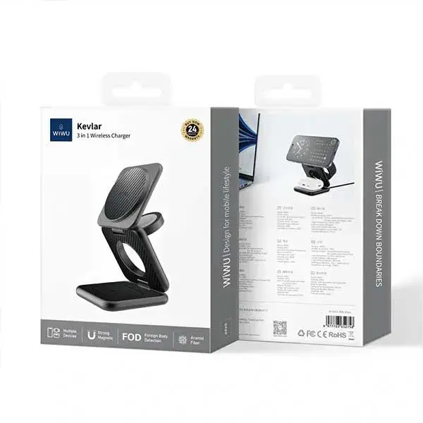 WiWU Warrior W035 3-in-1 Wireless Charging Station