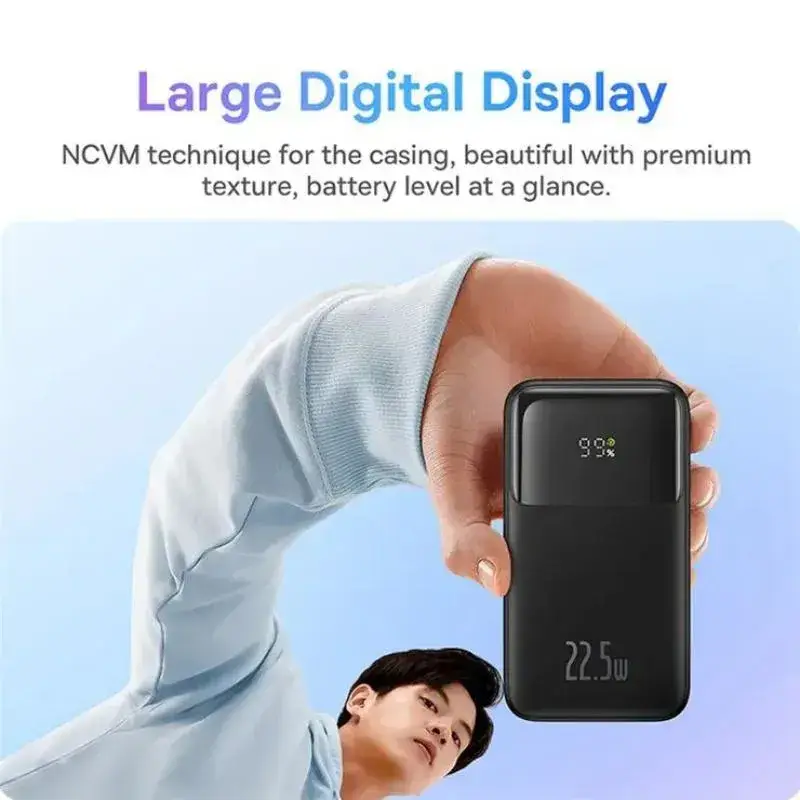 Baseus Comet Series 22.5W 10000mAh Dual Cable Digital Display Power Bank