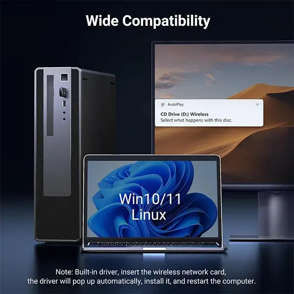UGREEN CM762 AX900 Dual-Band USB Wi-Fi Adapter