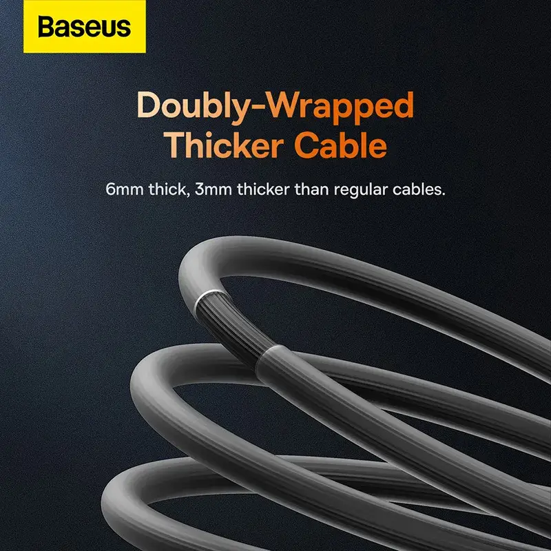 Baseus CoolPlay Series Cable USB-A to USB-C 100W Doubly-Wrapped Premium Quality Fast Charging