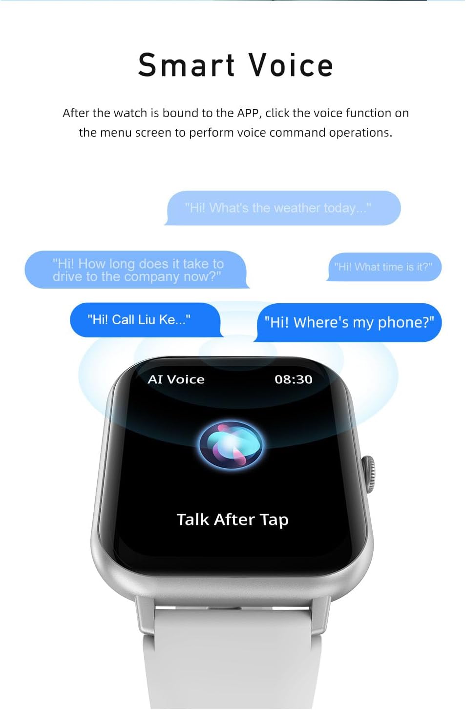 AWEI H25 Smart Watch with Fitness Tracking and Health Monitoring Features
