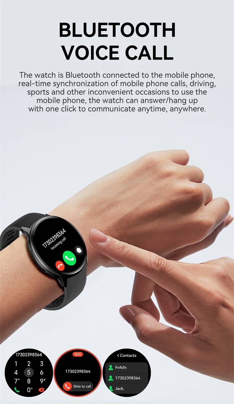 Valdus VG53 Pro Smartwatch 3ATM Waterproof GPS SOS Health Monitoring & Bluetooth Calls