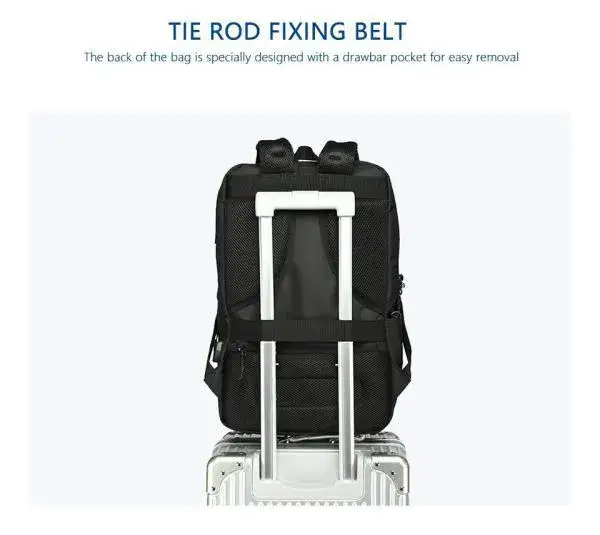 Ozuko 9214 Men's Waterproof Laptop Backpack with USB Charging Stylish & Travel-Ready