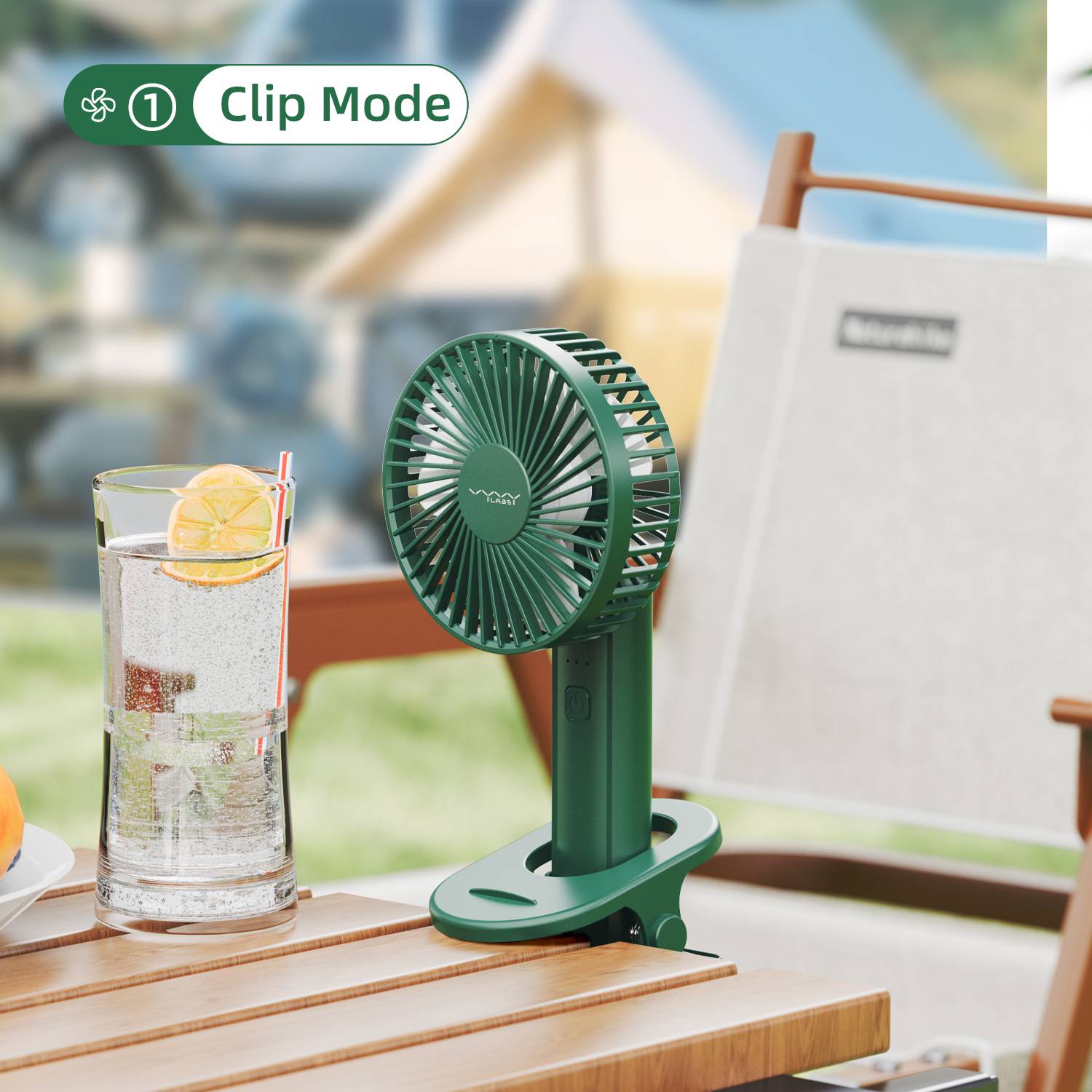 Vyvylabs VKD02-WH Foldable Handheld Clip Fan