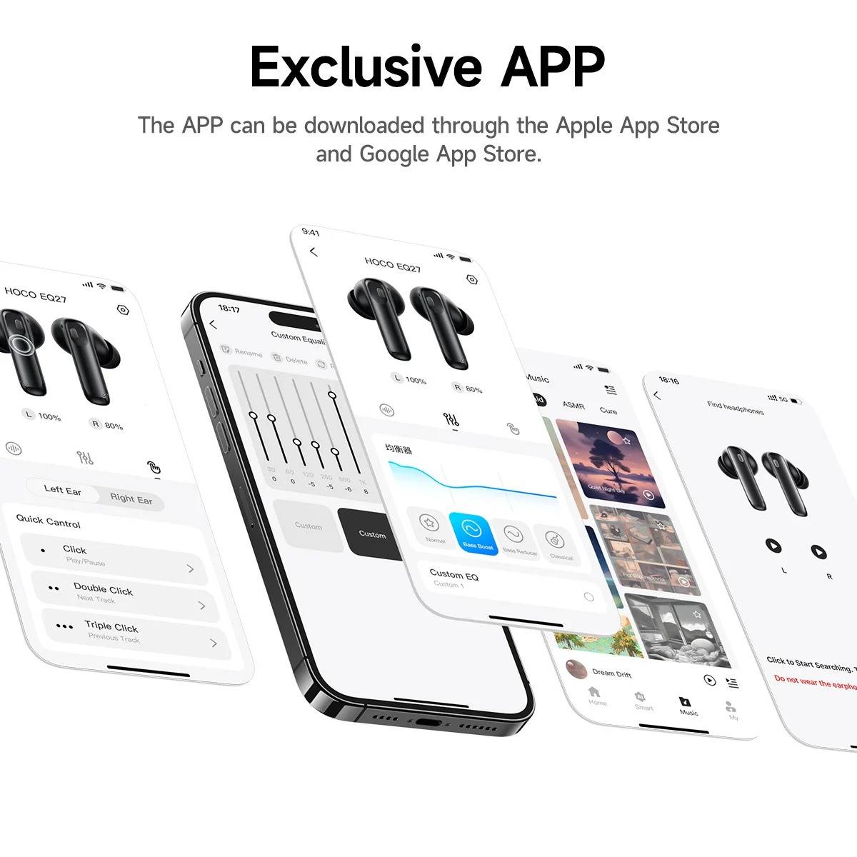 Hoco EQ27 Fun AI Translation True Wireless ANC+ENC Earbuds