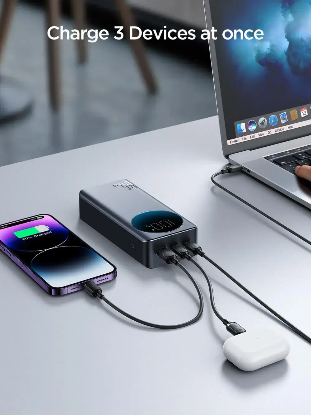 Joyroom JR-PBF05 30000mAh Power Bank with 65W Super Fast Charging & Digital Display